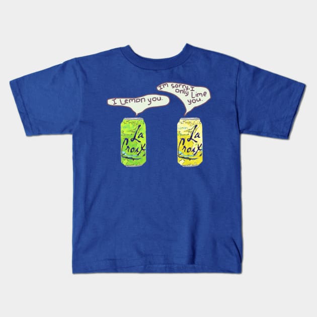 Lemon and Lime La Croix Kids T-Shirt by jeremiahm08